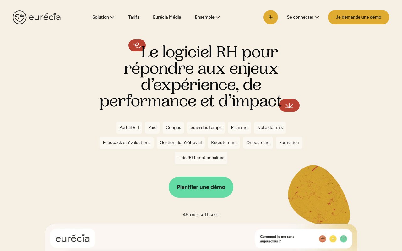 Apercu du site Eurécia