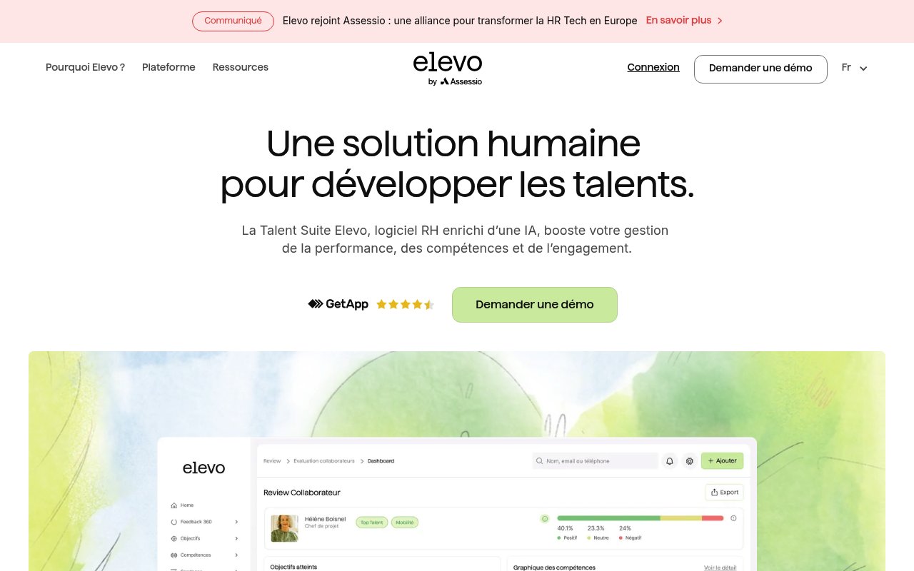 Apercu du site Elevo
