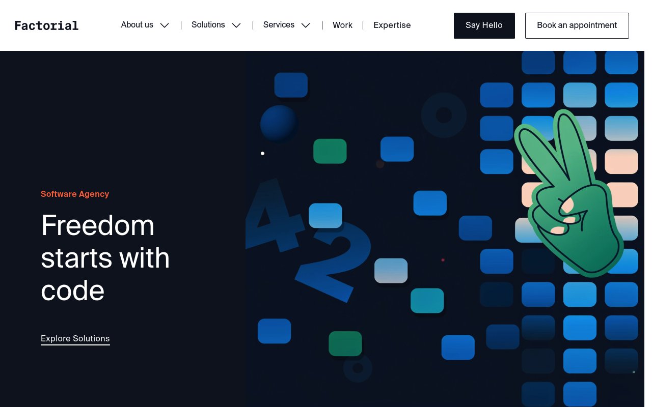 Apercu du site Factorial