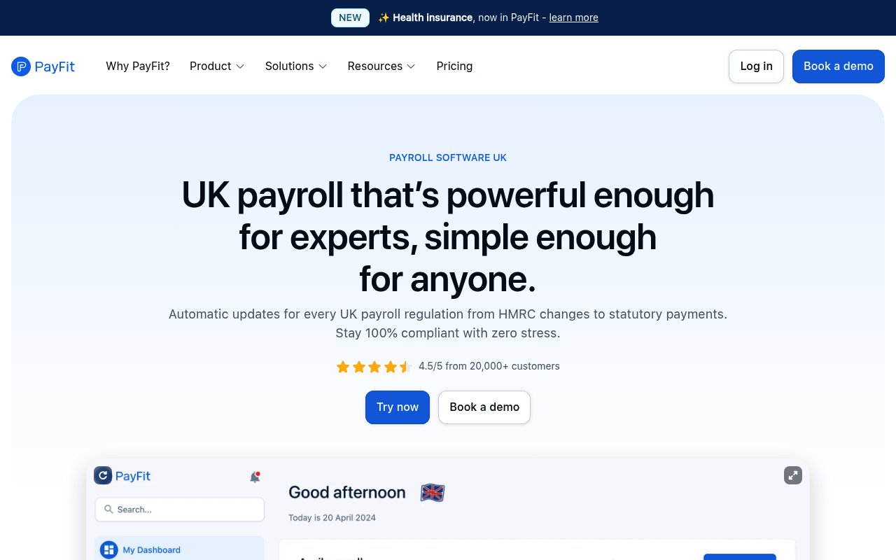 Apercu du site PayFit