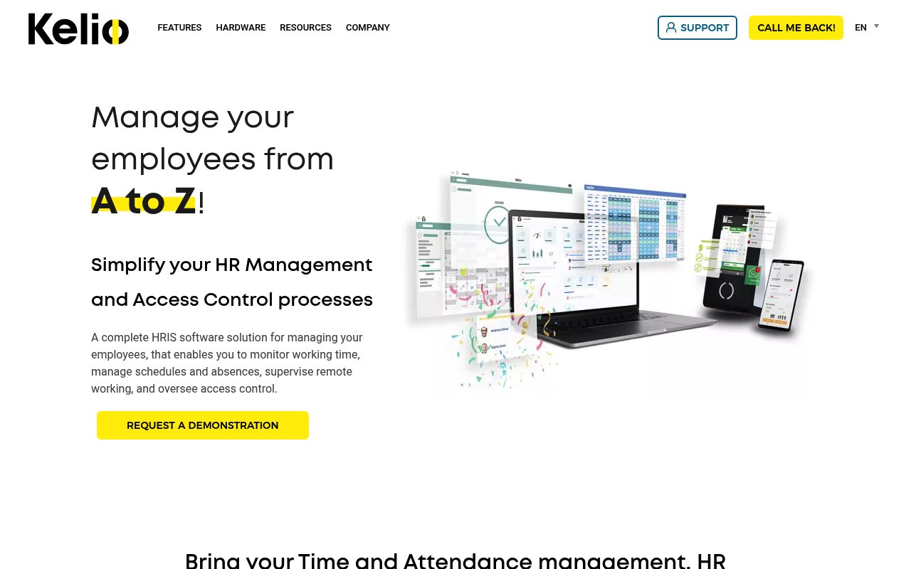 Apercu du site Kelio