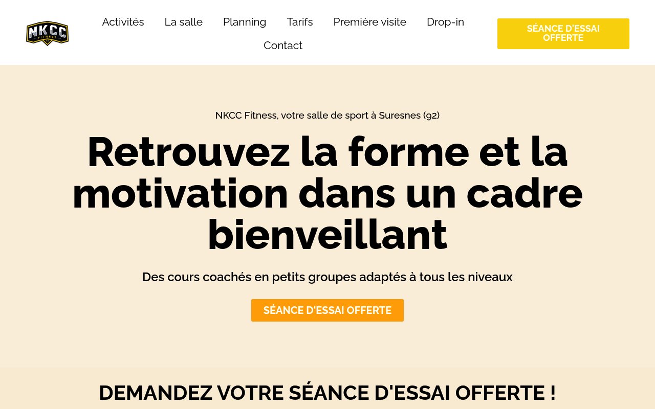 Apercu du site NKCC Fitness