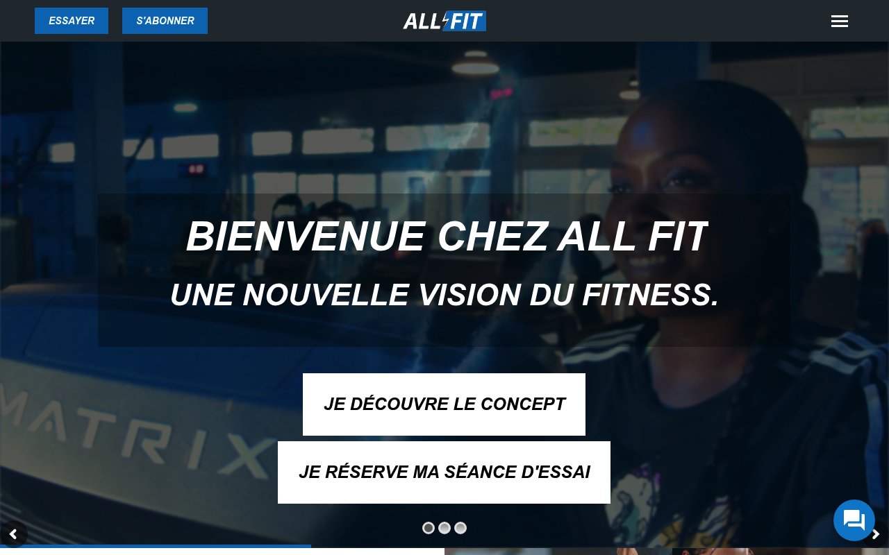 Apercu du site ALL FIT