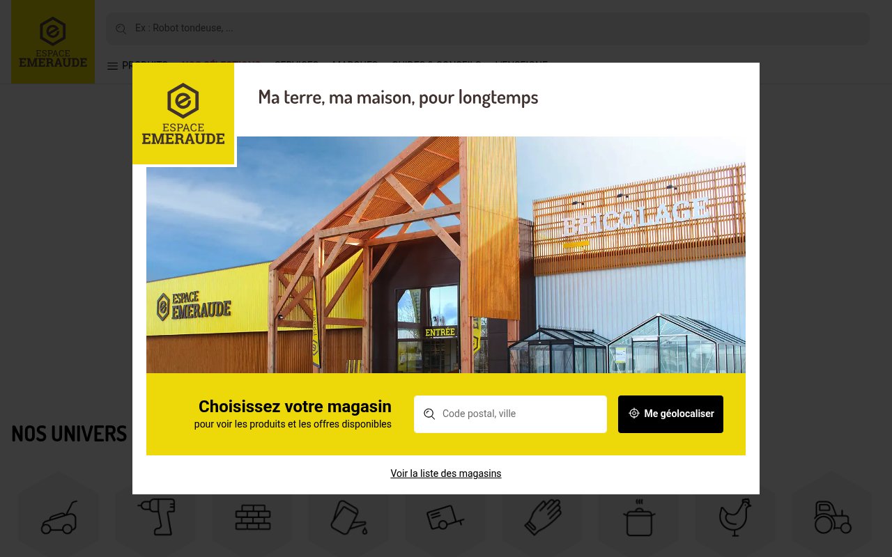 Quel choix parmi les meilleurs revendeurs de serres ACD en 2026 ? 9 Apercu du site Espace Emeraude