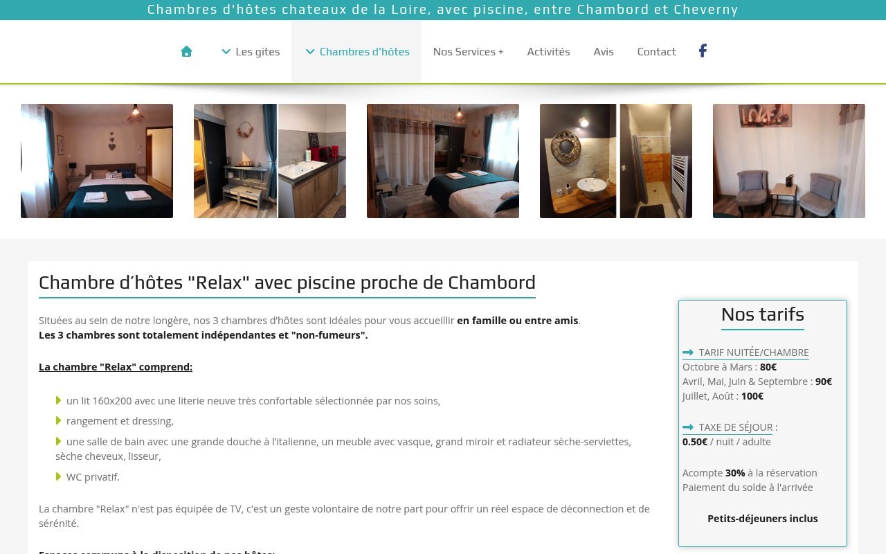 Top 9 meilleures chambres d'hôtes à Chambord : le classement 2026 9 Apercu du site Gites et chambres d'hôtes entre Loire et Cher