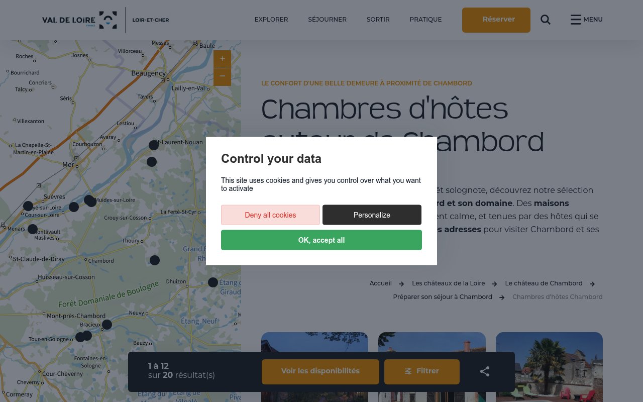Top 9 meilleures chambres d'hôtes à Chambord : le classement 2026 10 Apercu du site Le Pâtis des Bouleaux