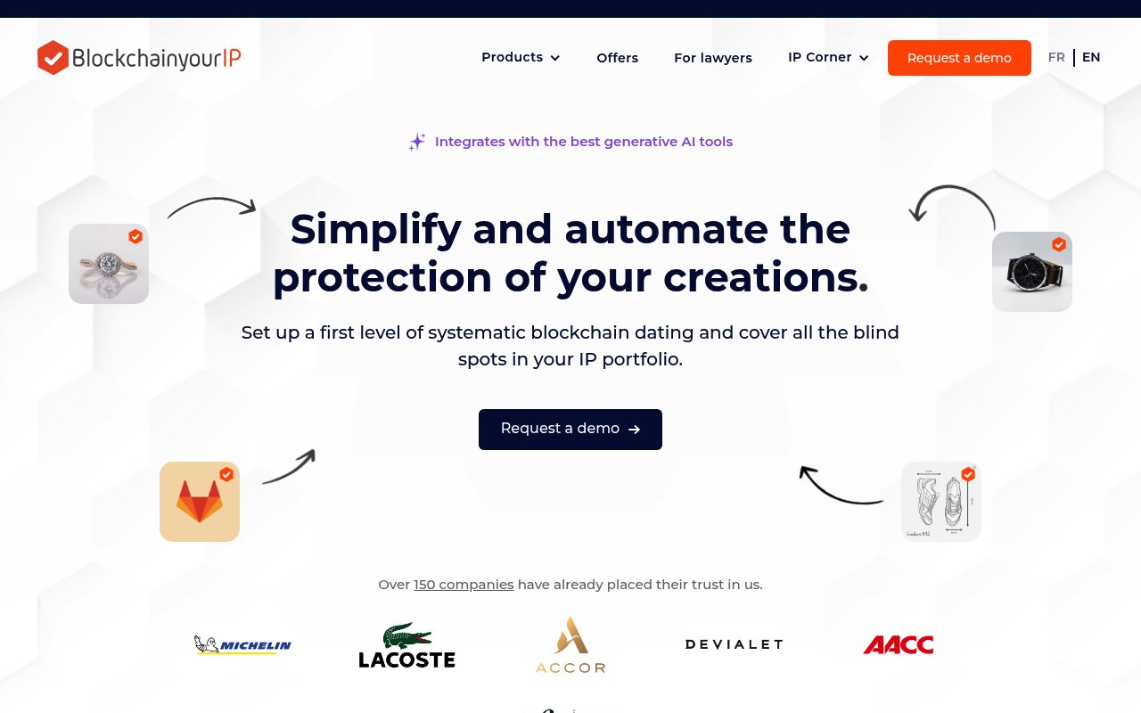 Apercu du site BlockchainyourIP