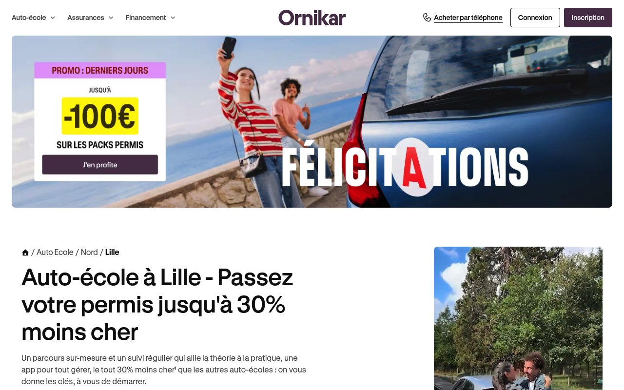 Apercu du site Ornikar