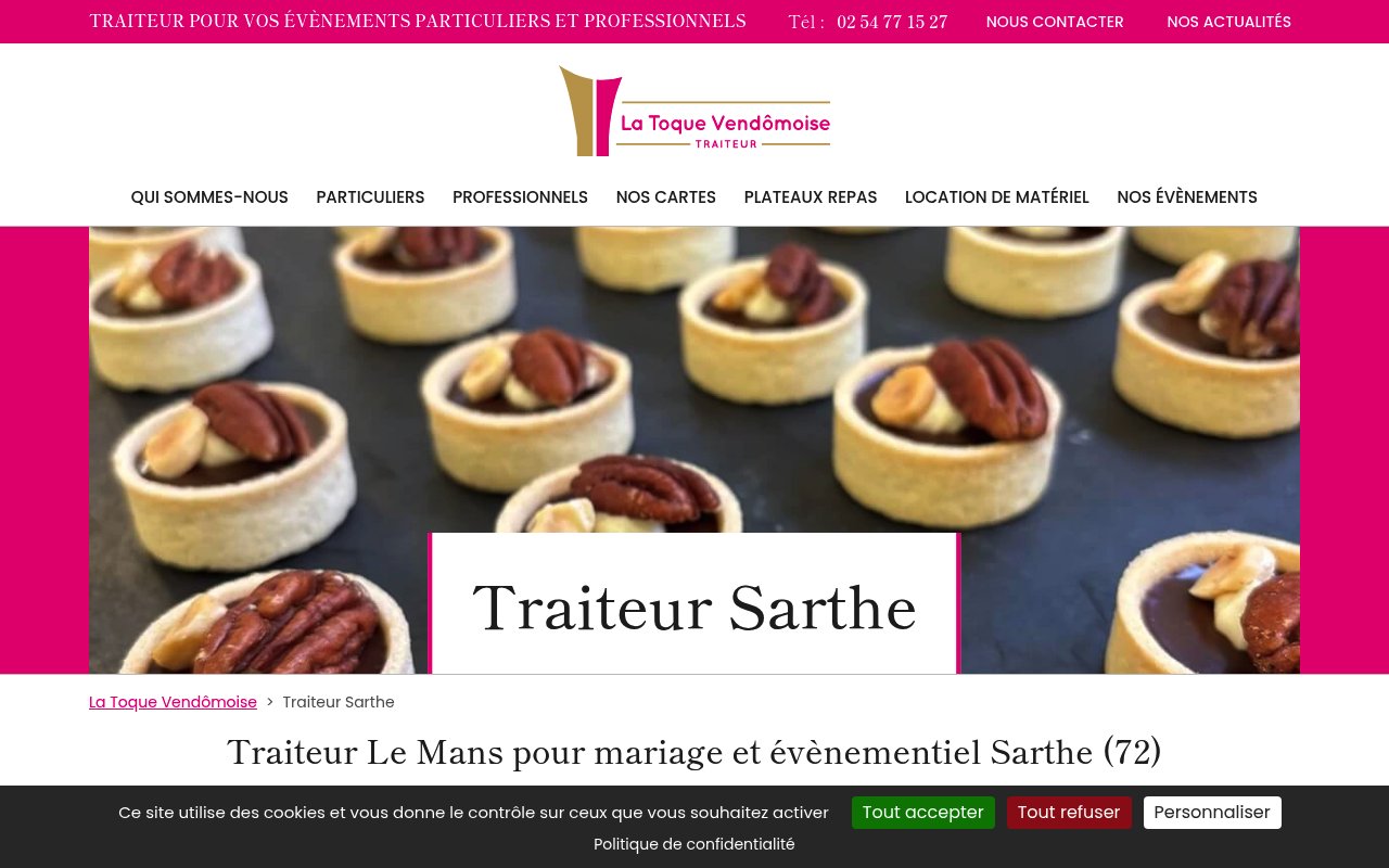 Apercu du site La Toque Vendomoise