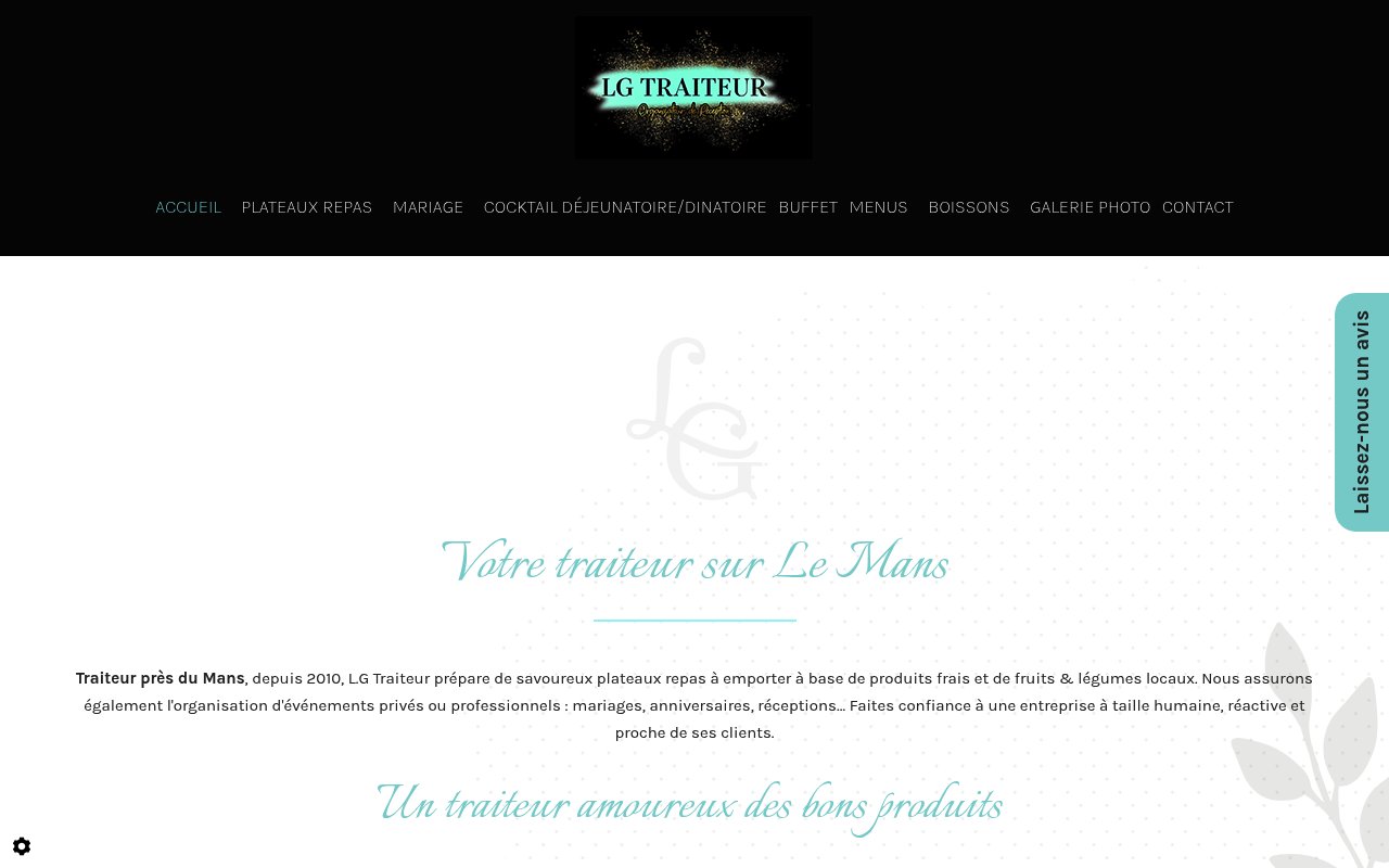 Apercu du site L.G Traiteur