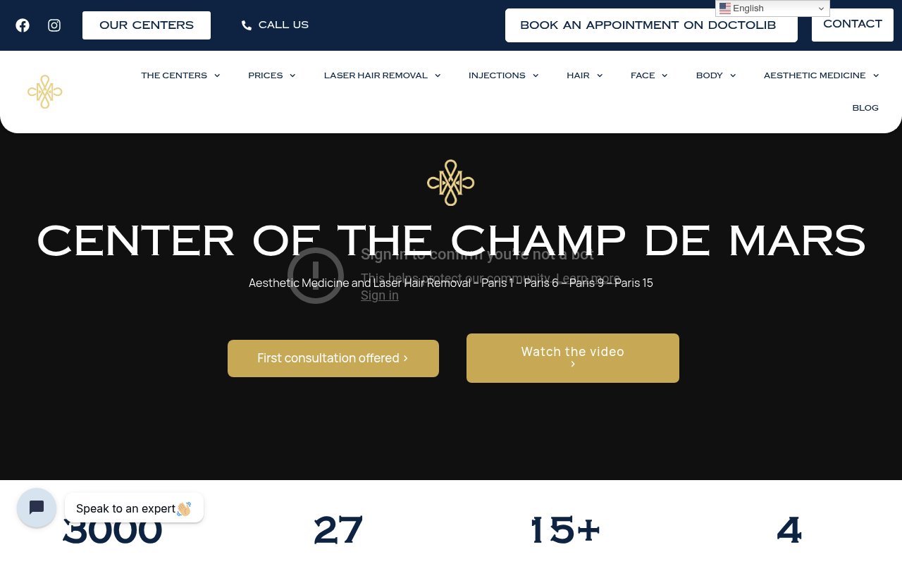 Apercu du site Centre du Champ de Mars