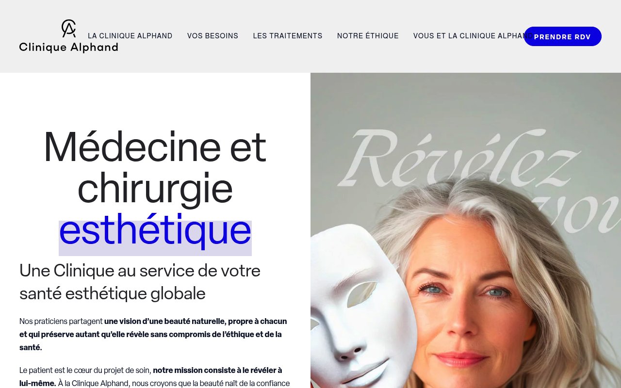 Apercu du site Clinique Alphand
