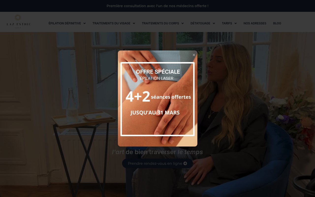 Apercu du site Laz Esthic