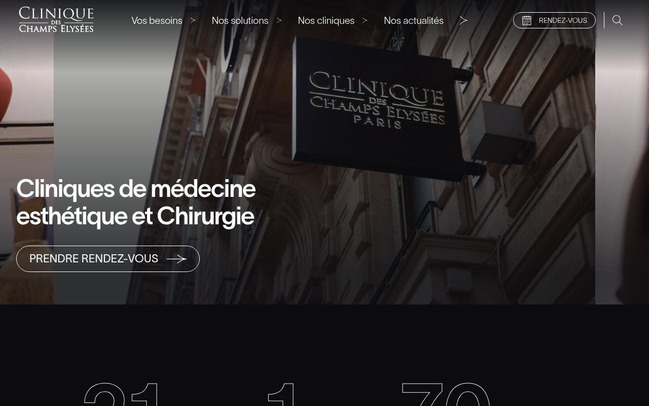 Apercu du site Groupe Clinique des Champs-Élysées (CR PCE)