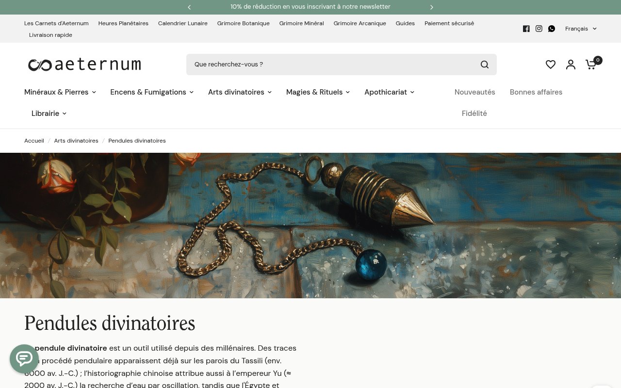 Apercu du site Aeternum.fr