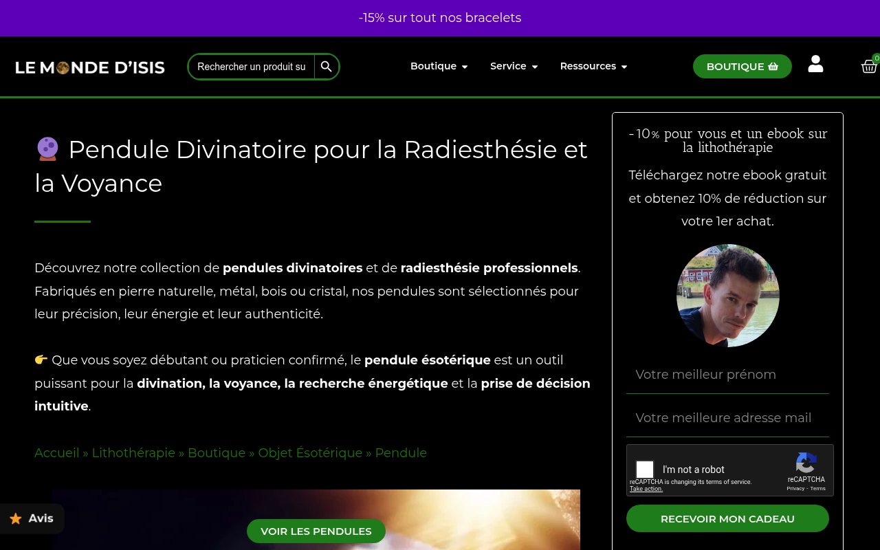 Apercu du site Le Monde d'Isis