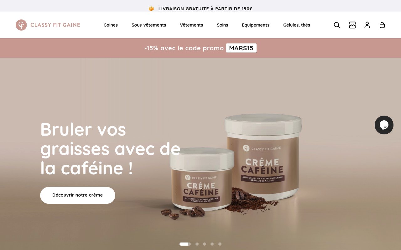 Apercu du site Classy Fit Gaine (Ann Michell)