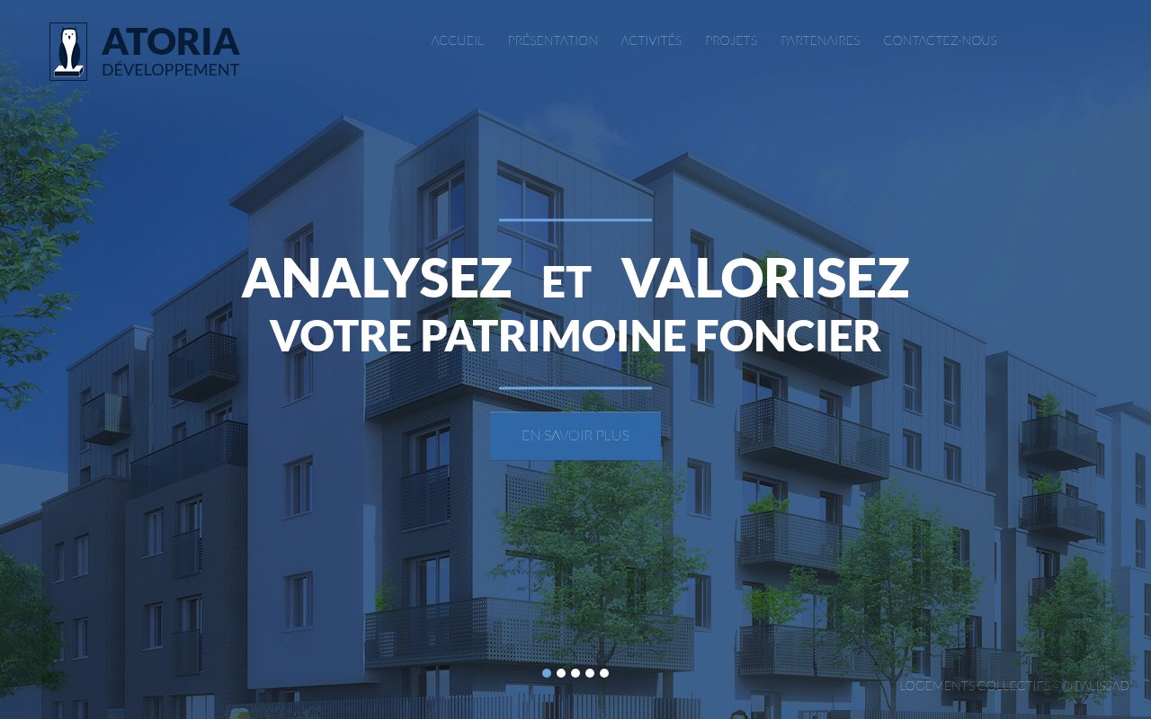 Apercu du site Atoria