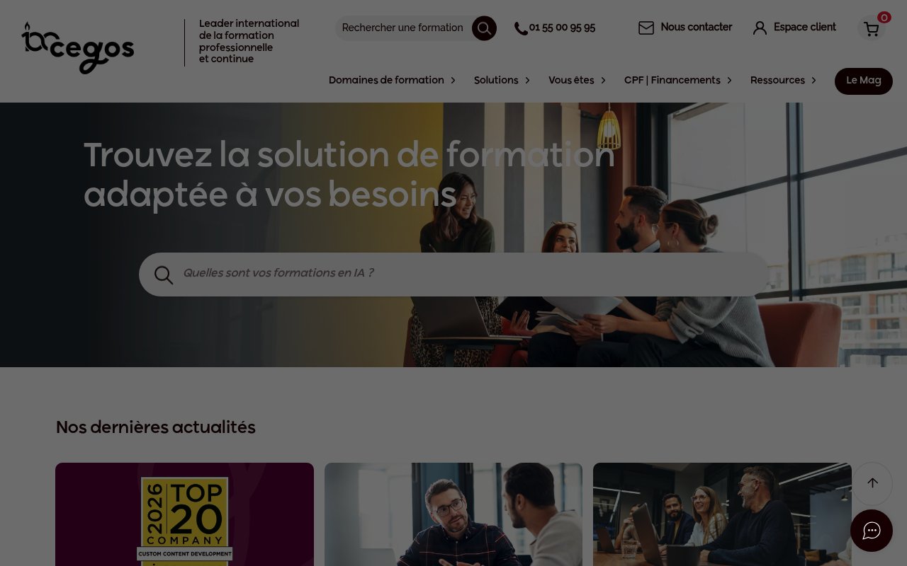 Apercu du site Cegos