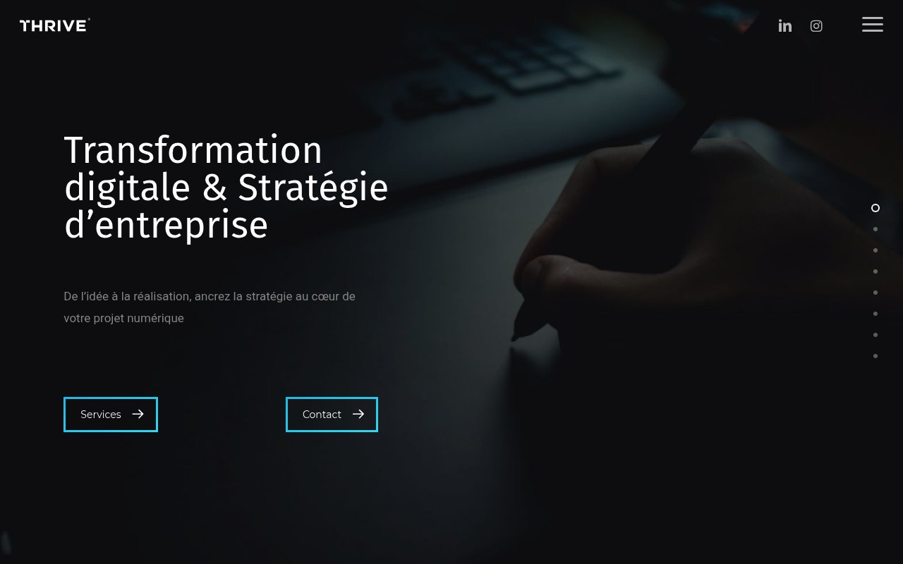 Apercu du site Agence THRIVE
