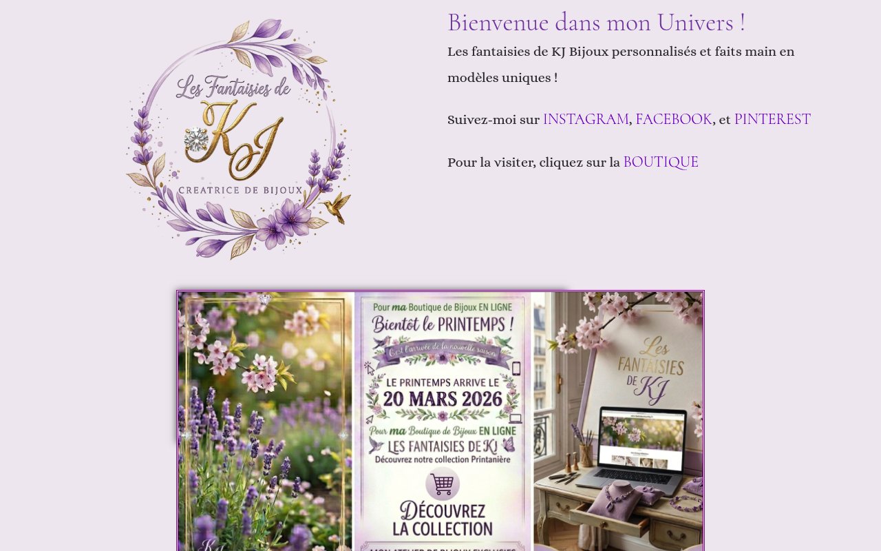 Apercu du site Les Fantaisies de KJ