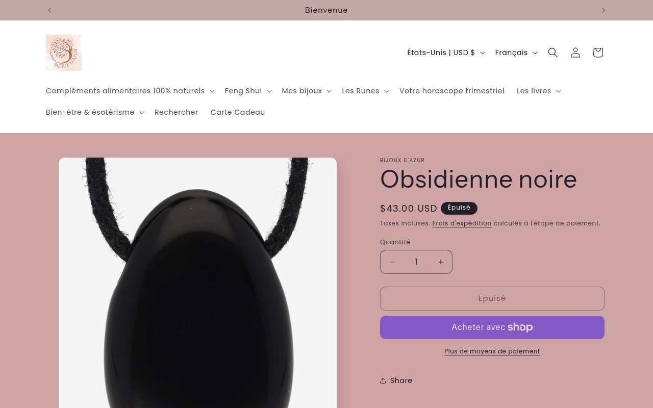 Apercu du site Bijoux d'Azur