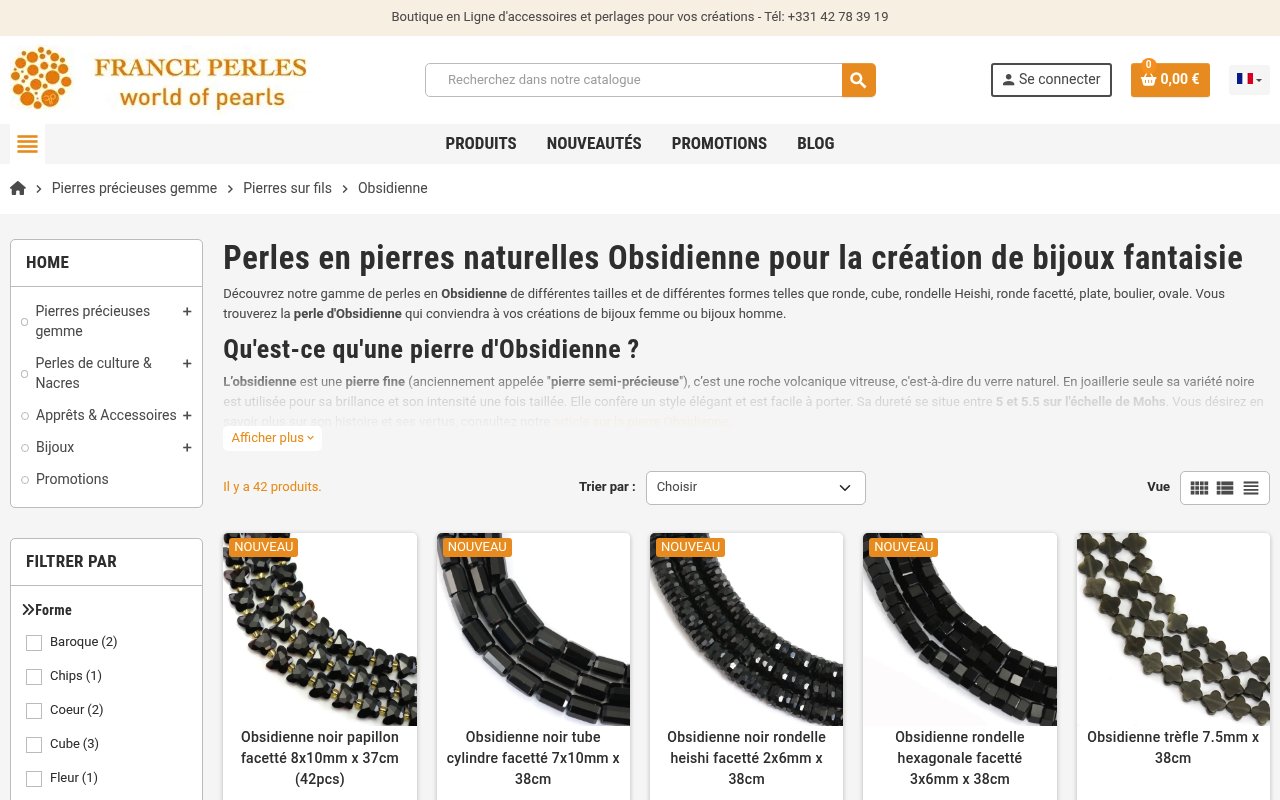 Apercu du site France Perles