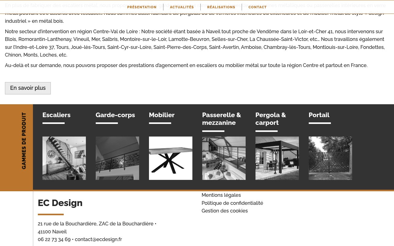 Apercu du site EC Design
