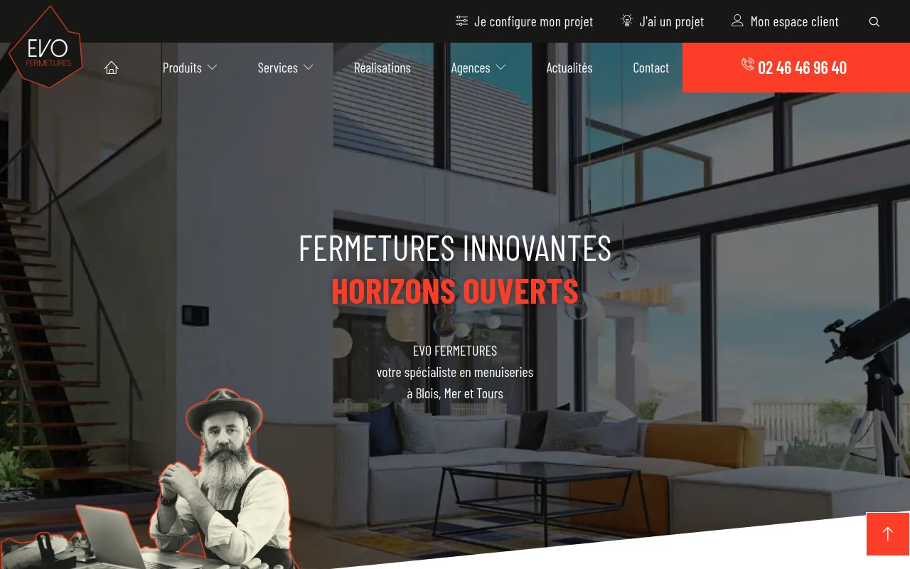 Apercu du site Evo Fermetures