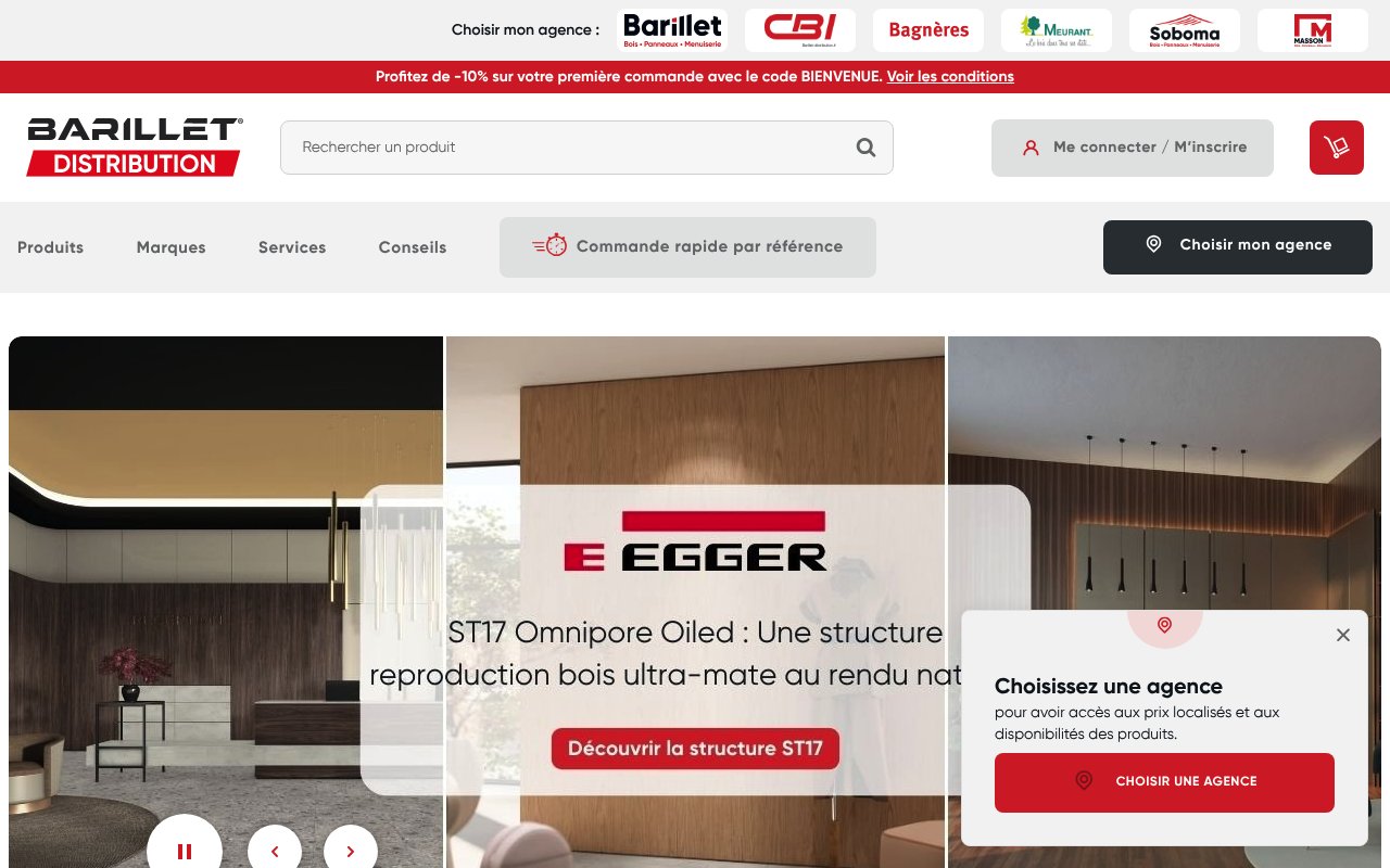 Apercu du site Barillet Distribution