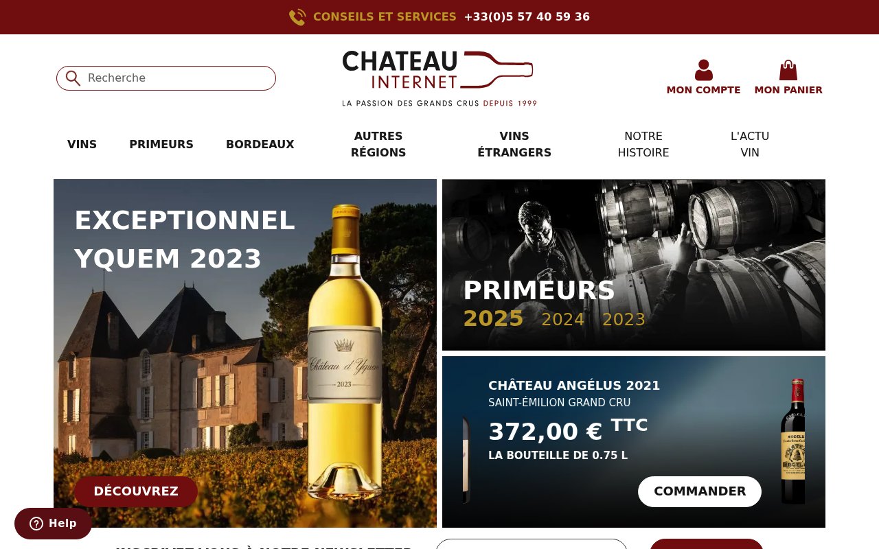 Apercu du site Chateau Internet