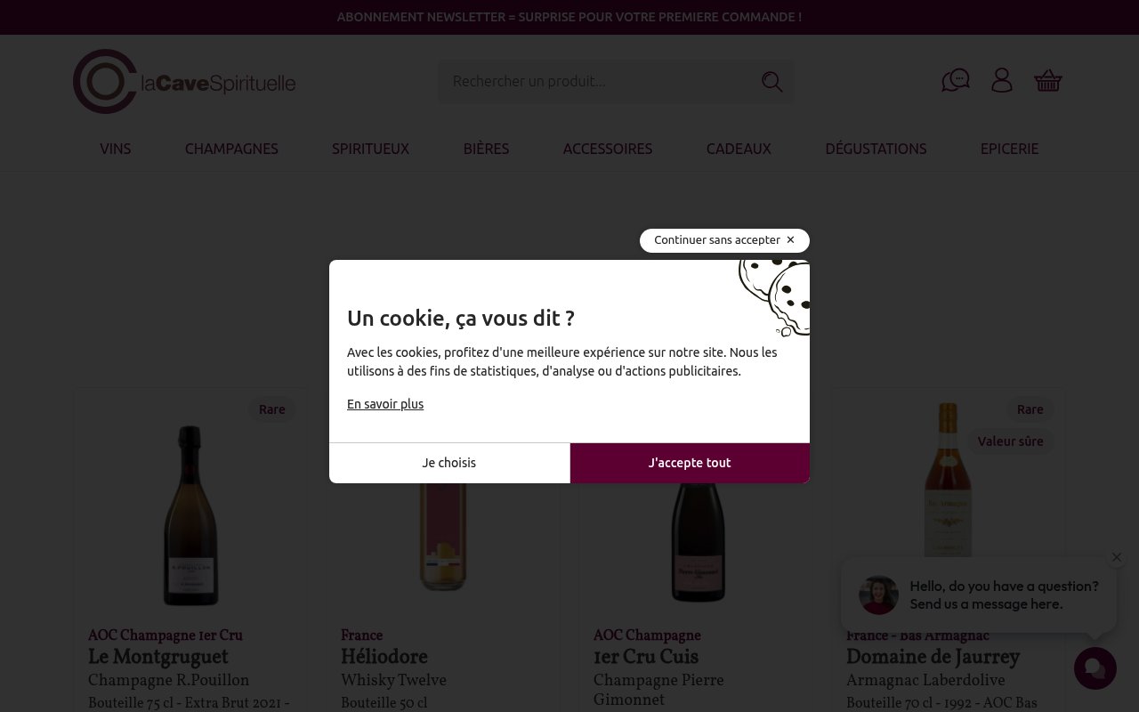 Apercu du site Cave Spirituelle