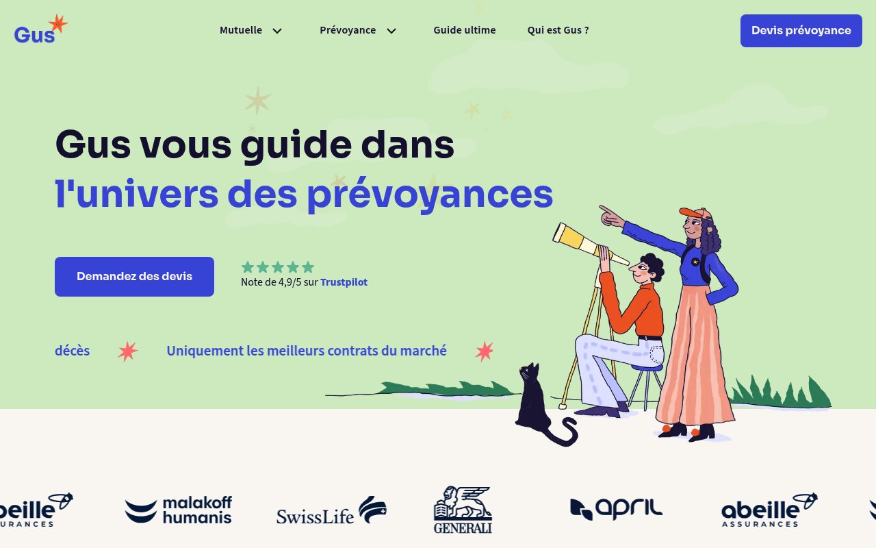 Apercu du site Gus Assurance