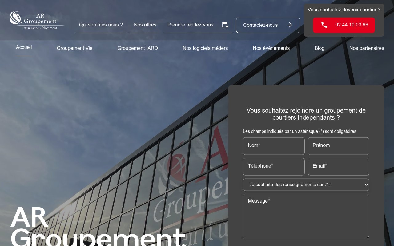 Apercu du site AR Groupement
