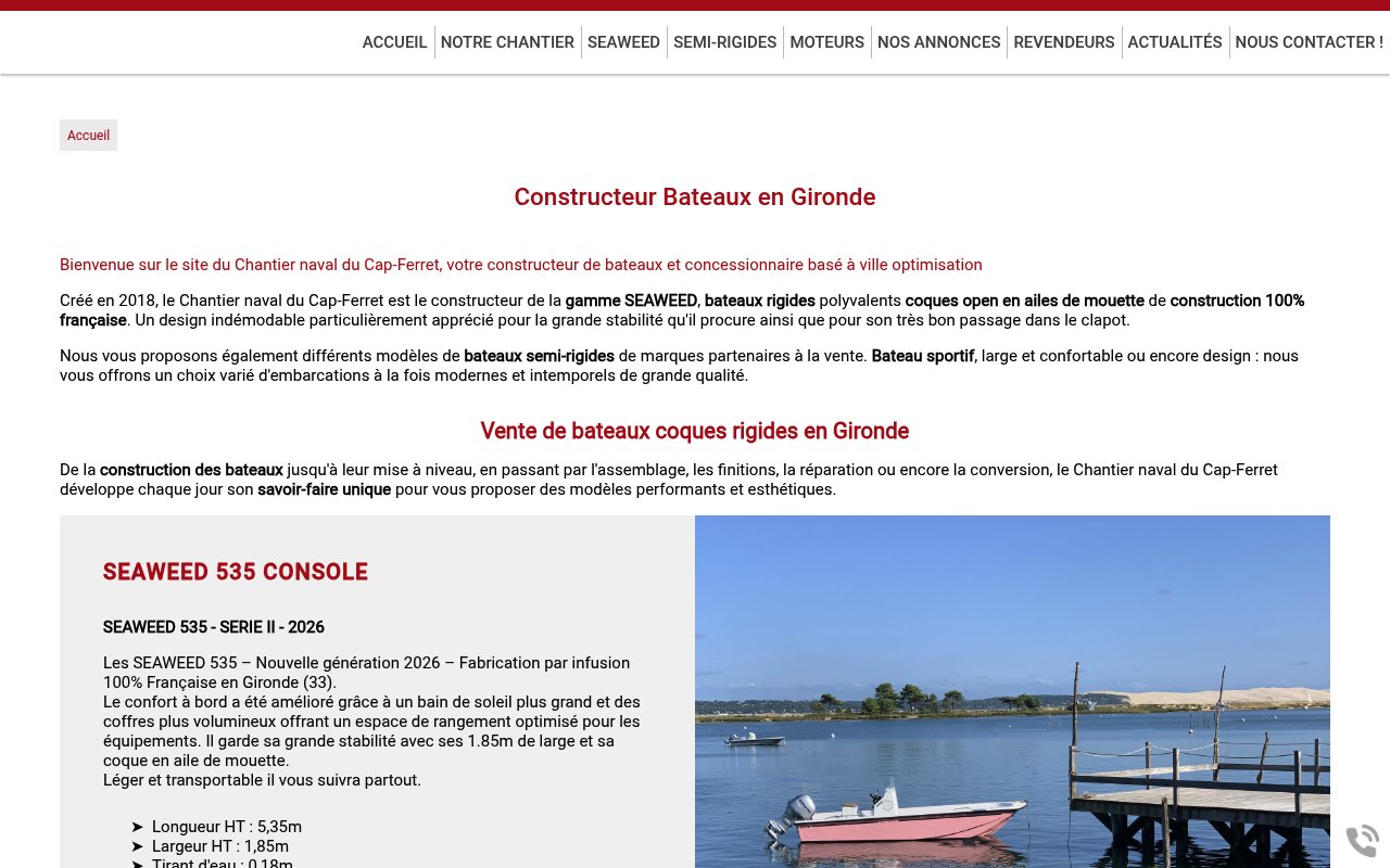 Apercu du site Chantier Naval du Cap-Ferret