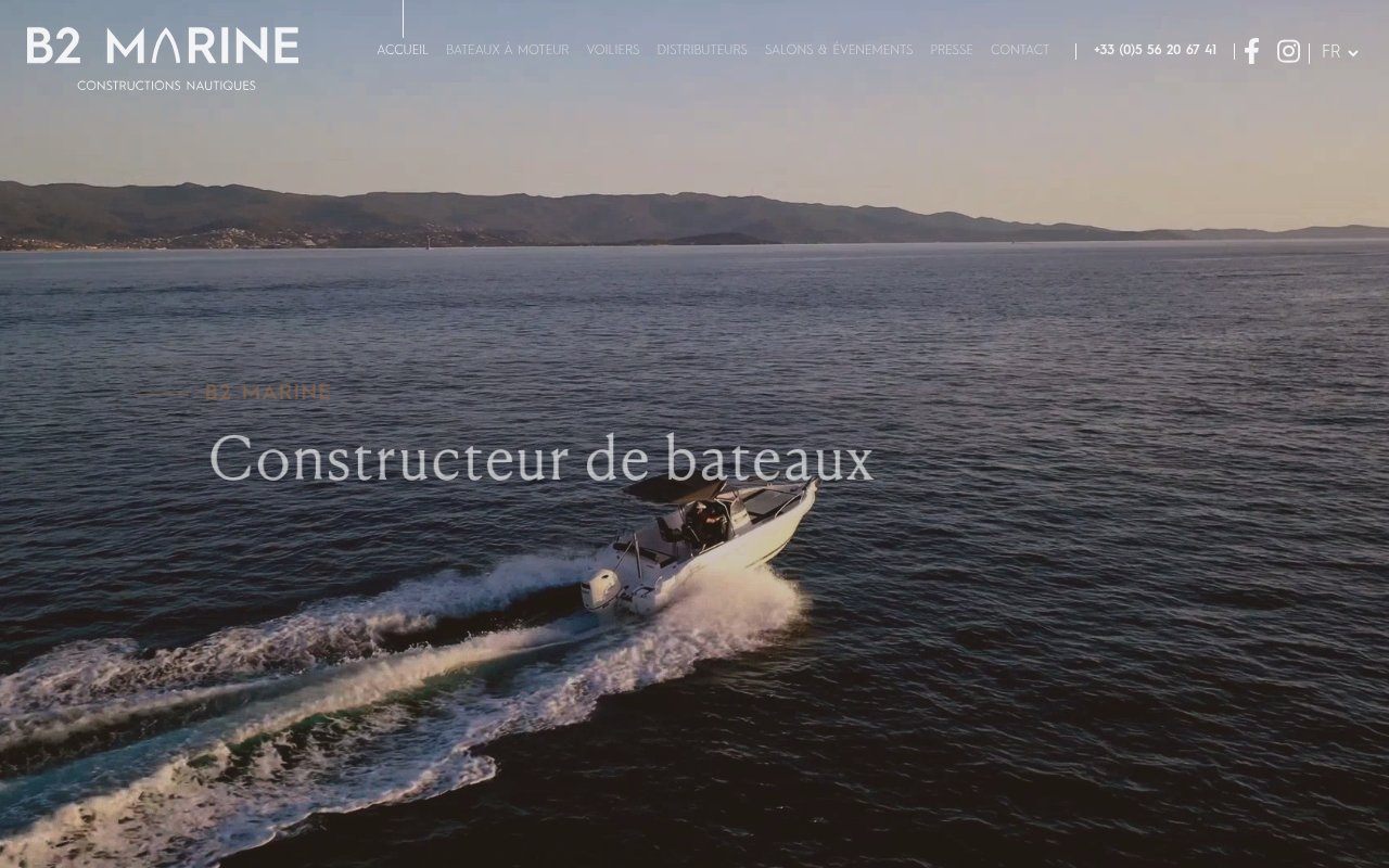 Apercu du site B2 Marine