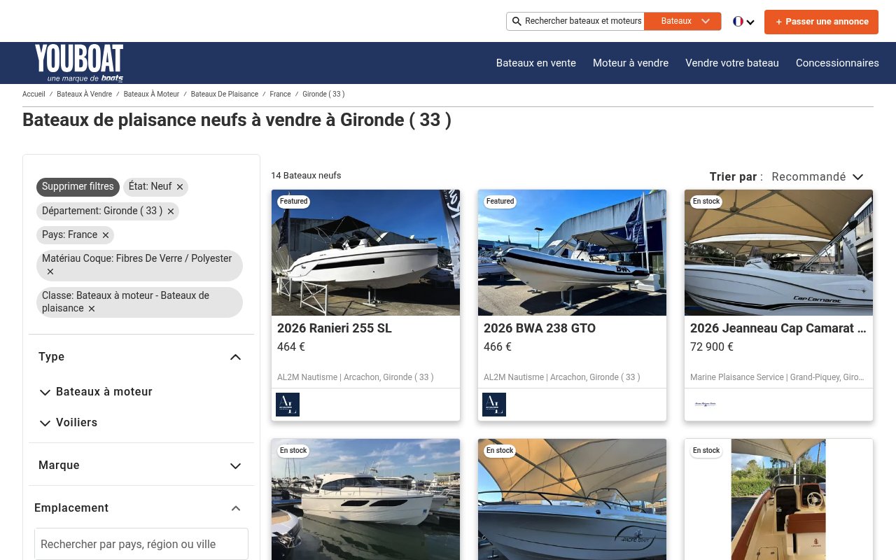 Apercu du site Youboat