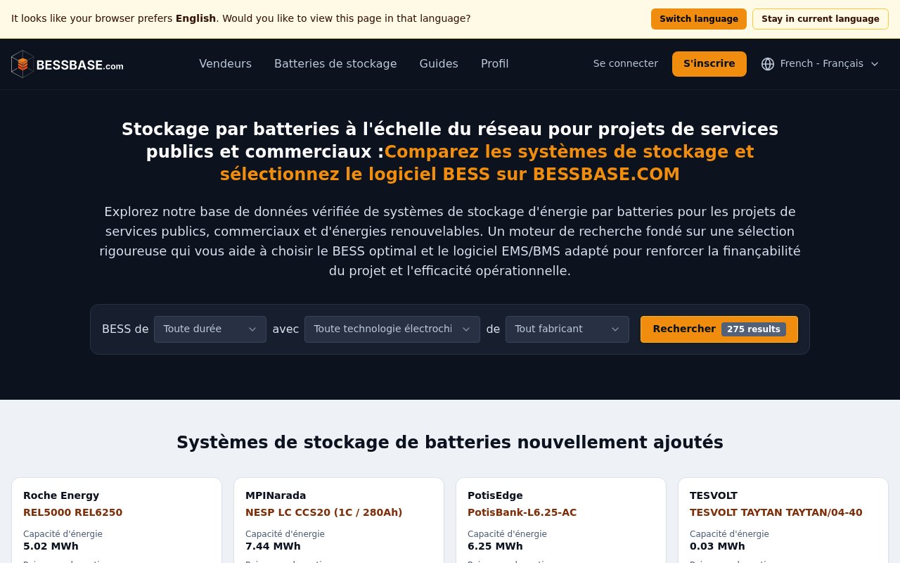 Apercu du site BESSBASE