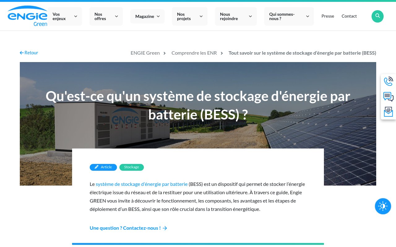 Apercu du site Engie Green