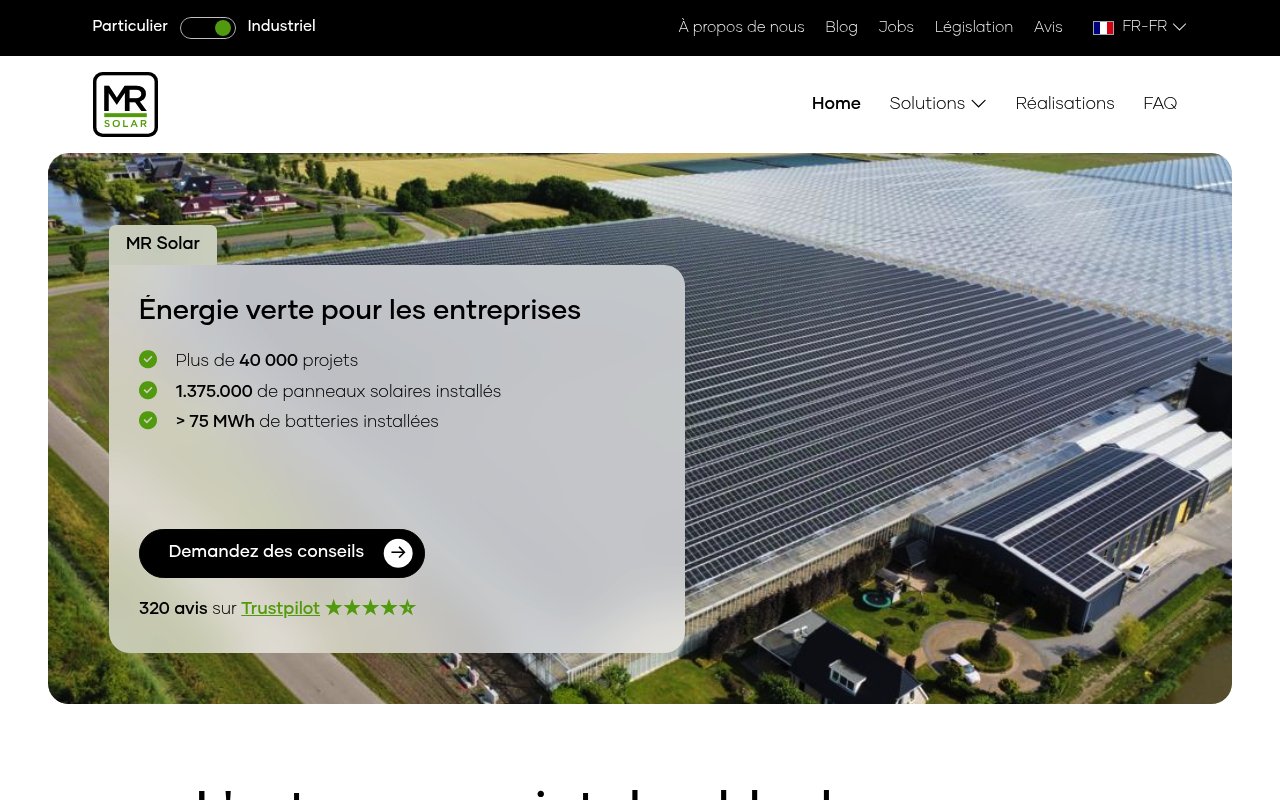 Apercu du site Mr Solar