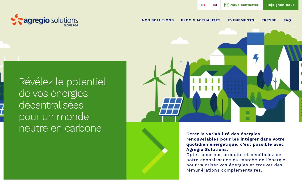 Apercu du site Agregio Solutions