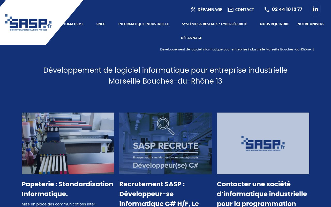 Apercu du site SASP