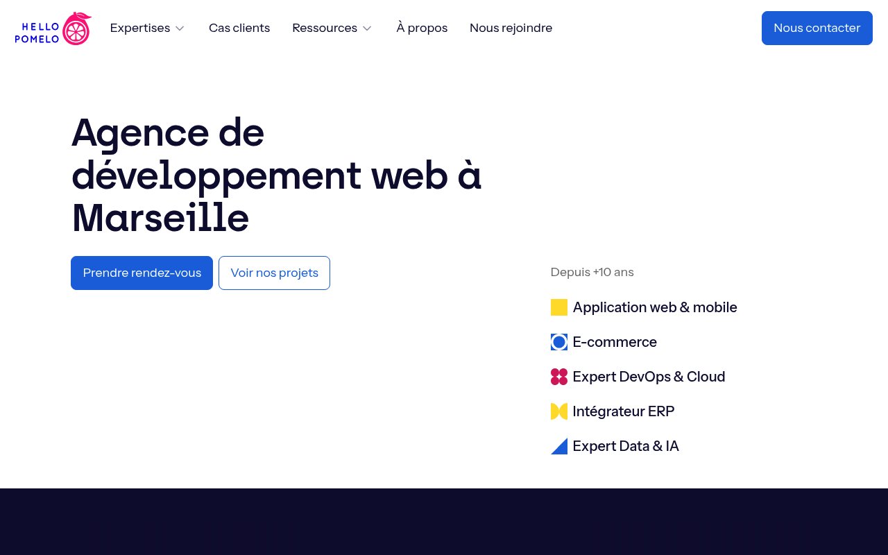 Apercu du site Hello Pomelo