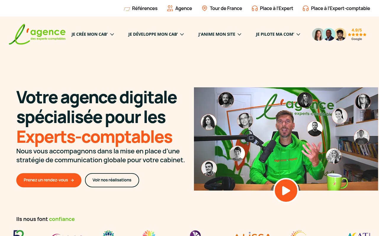 Apercu du site L'Agence Expert