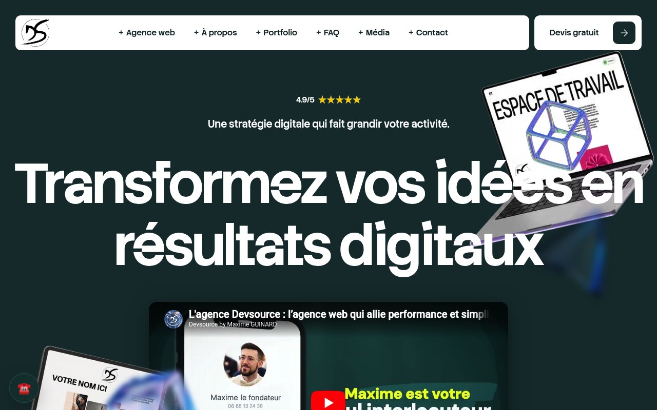 Apercu du site Devsource