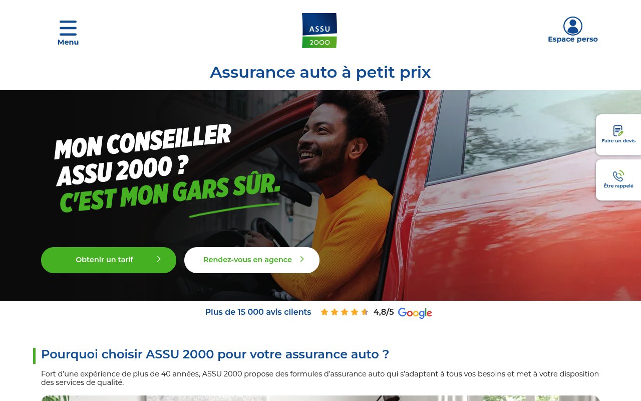 Apercu du site Assu 2000