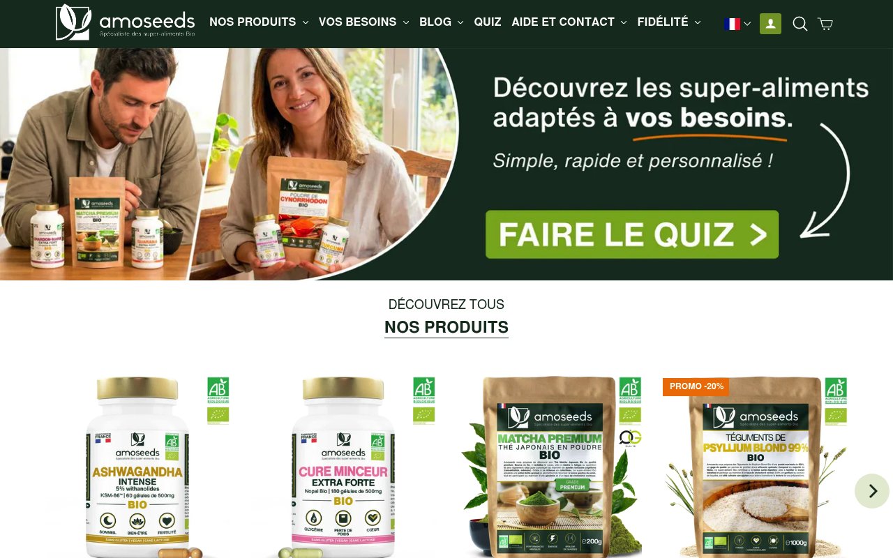 Apercu du site Amoseeds