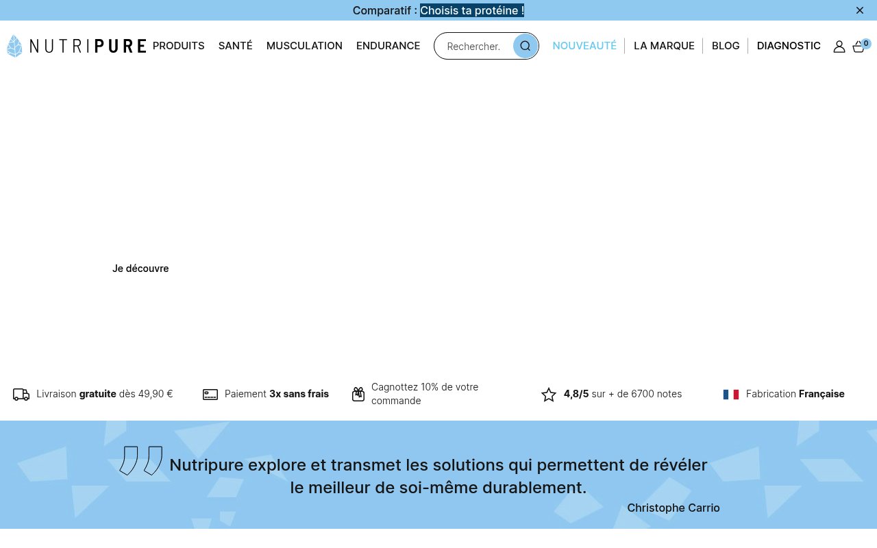 Apercu du site Nutripure