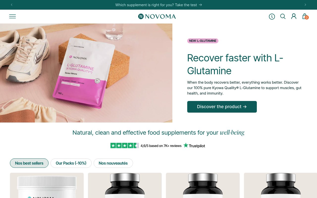 Apercu du site Novoma