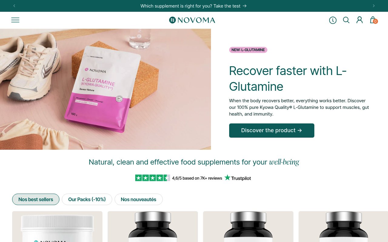 Apercu du site Novoma